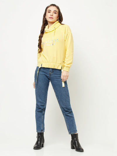  Yellow Typographic Sweatshirt 
