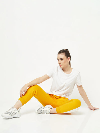  Yellow Colour-Blocked Joggers