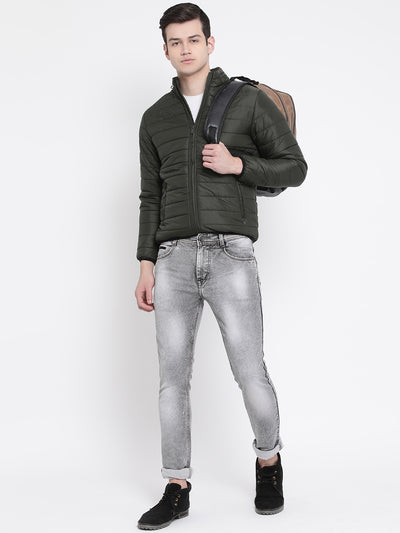 Green Solid Hooded Jackets-Mens Jacket-Crimsoune Club