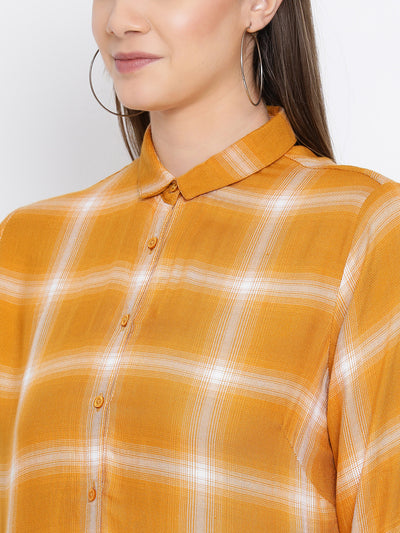 Checked Button up Shirt - Women Shirts