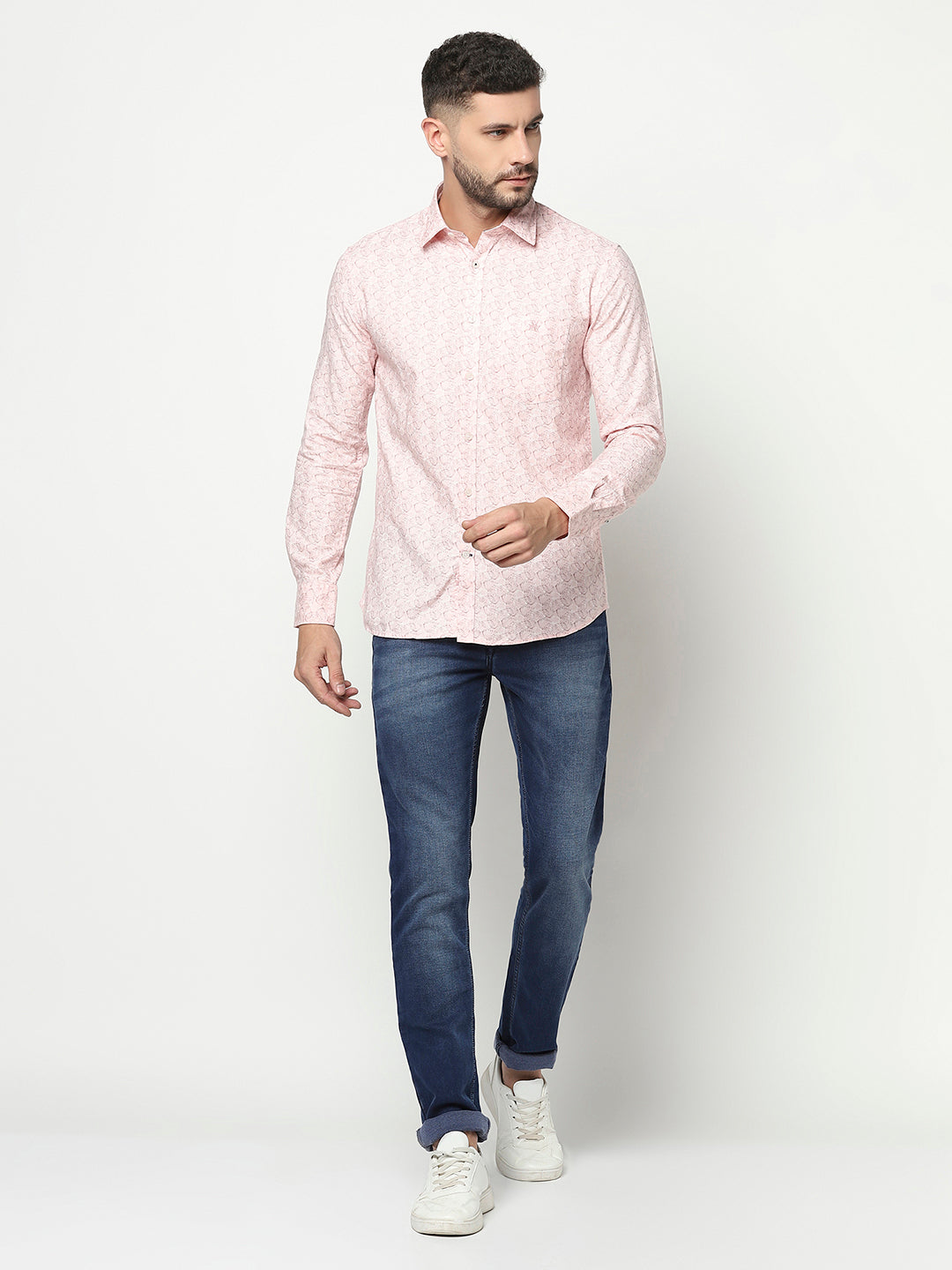 Pink Abstract Shirt-Men Shirts-Crimsoune Club