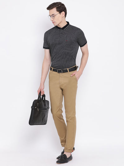 Brown Slim Fit Trousers - Men Trousers