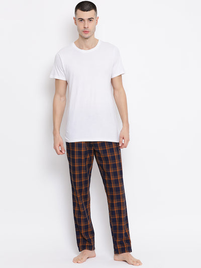 Checked Cotton Lounge Pants - Men Lounge Pants