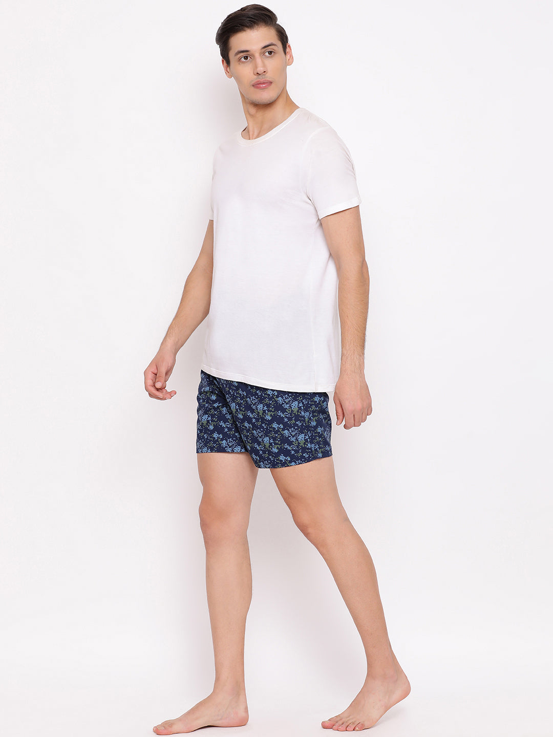 Navy Blue Printed Boxer - Men Boxers