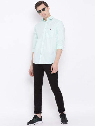 Green Full Sleeves Slim Fit shirt - Men Shirts