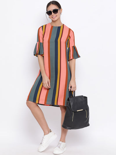 Multicolour Striped Dress - Women Dresses