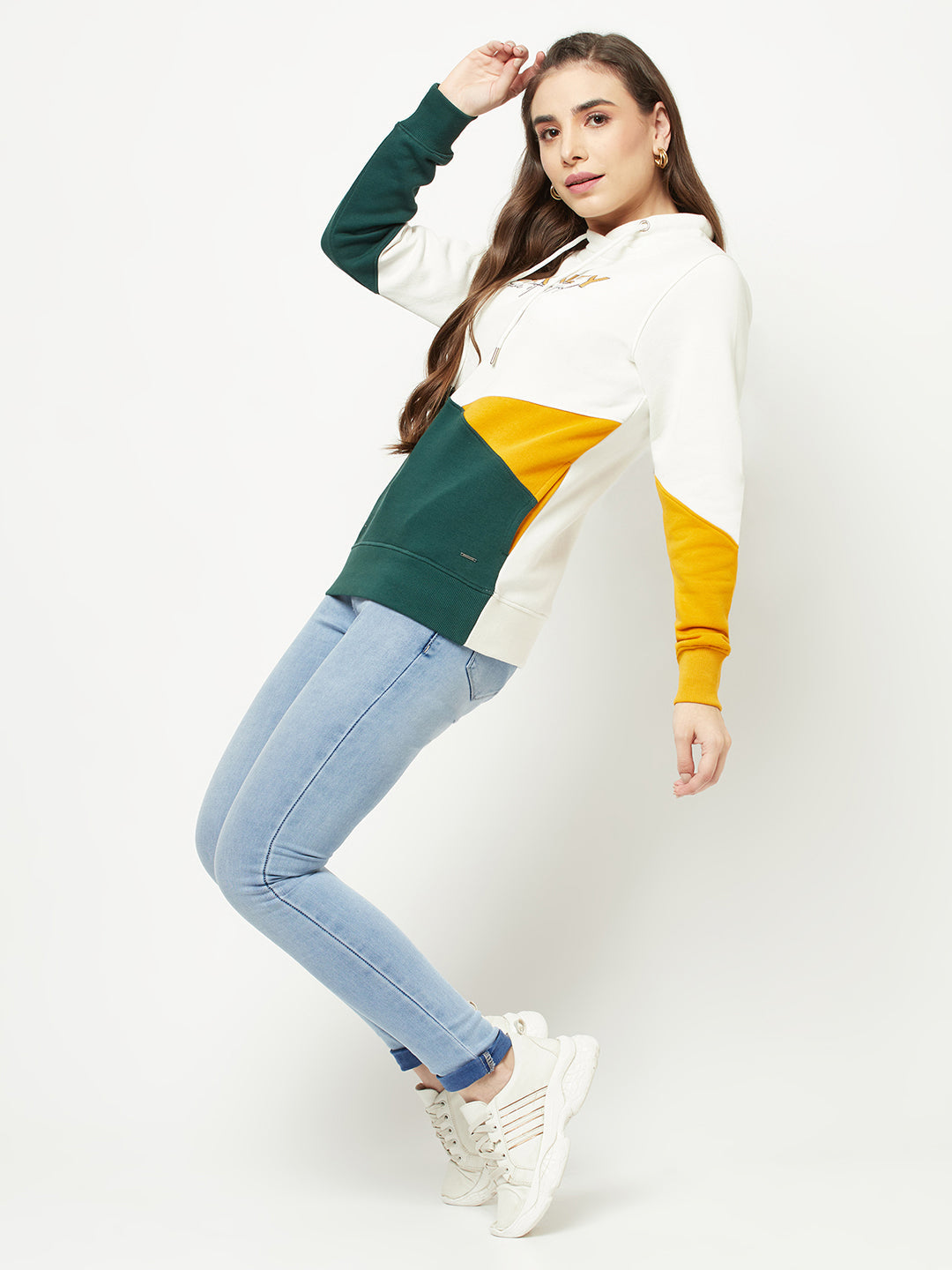  Multi-Colour Colour-Blocked Sweatshirt
