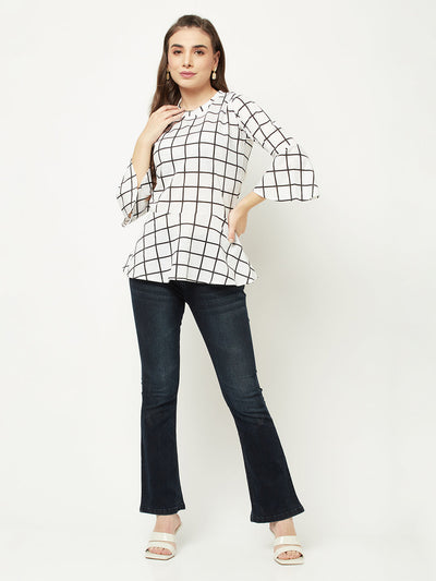  Graph Print Peplum Top