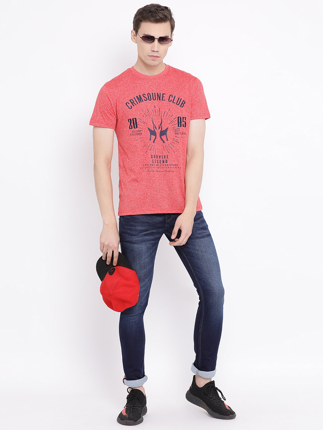 Red Printed T-Shirt - Men T-Shirts