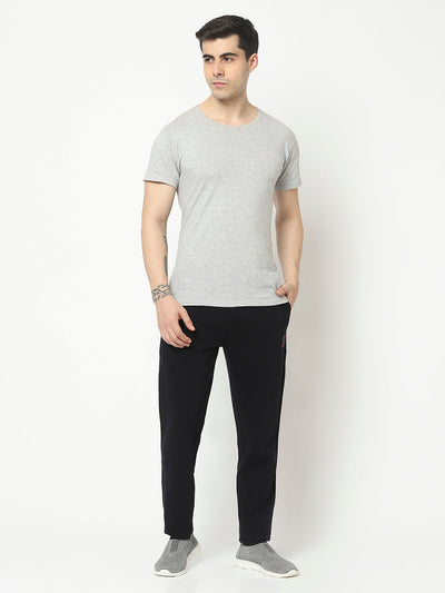  Navy Blue Track Pant with Contrast Logo Work