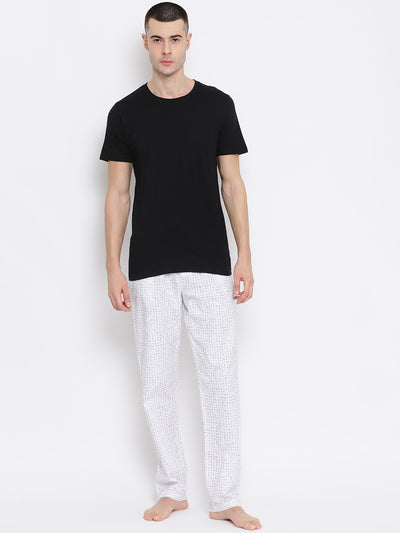 Checked Cotton Lounge Pants - Men Lounge Pants