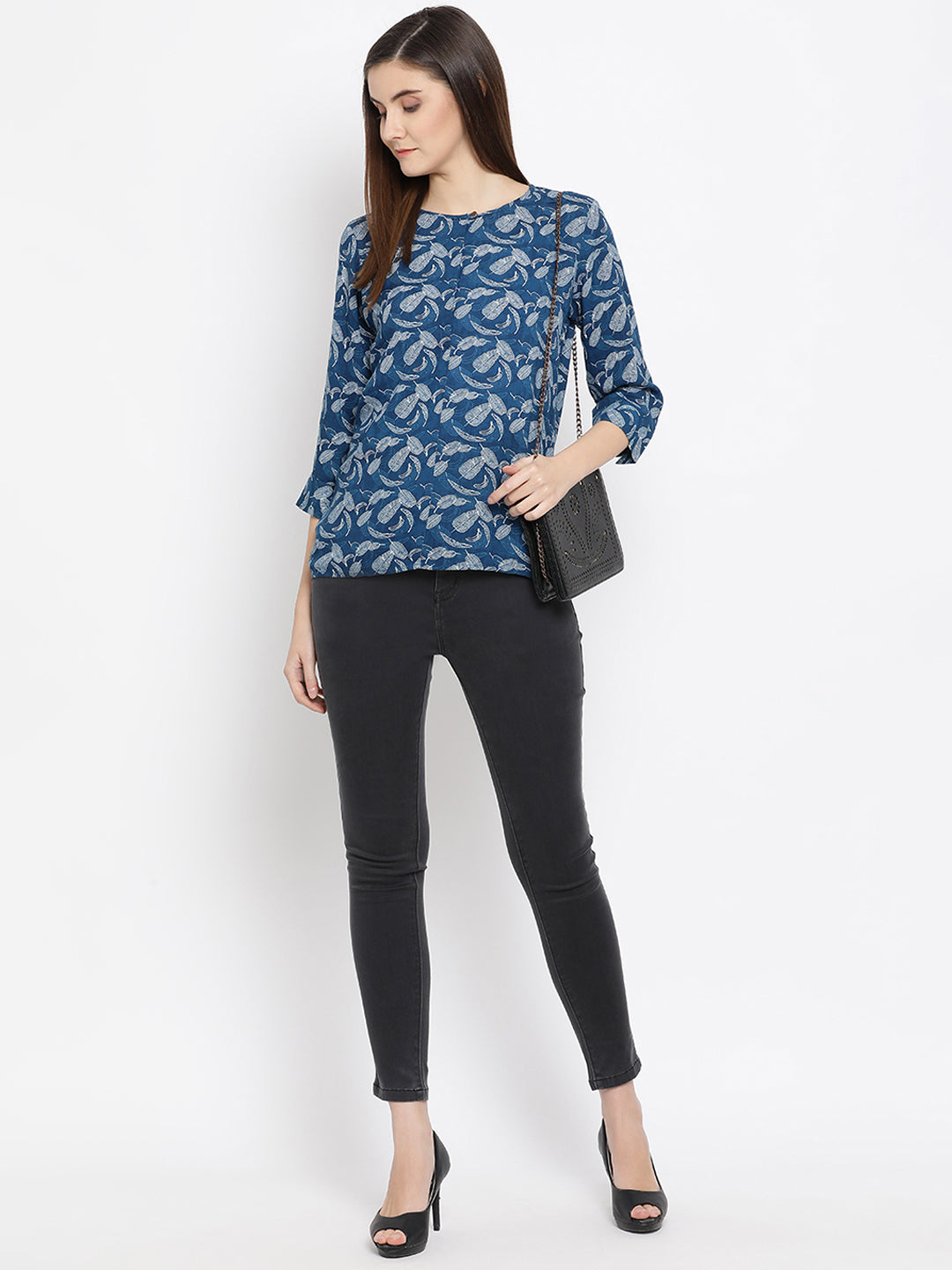 Blue Floral Top - Women Tops