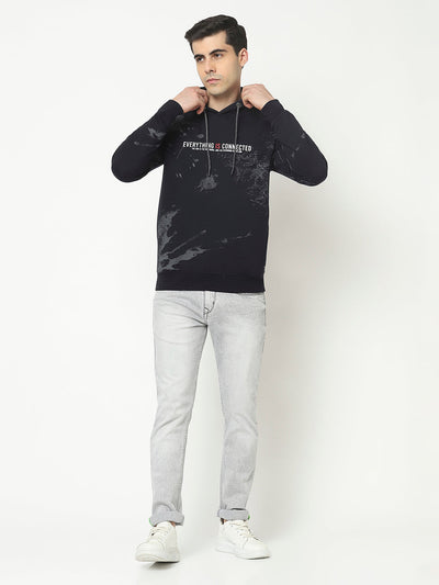  Black Sweatshirt with Graphic Print 