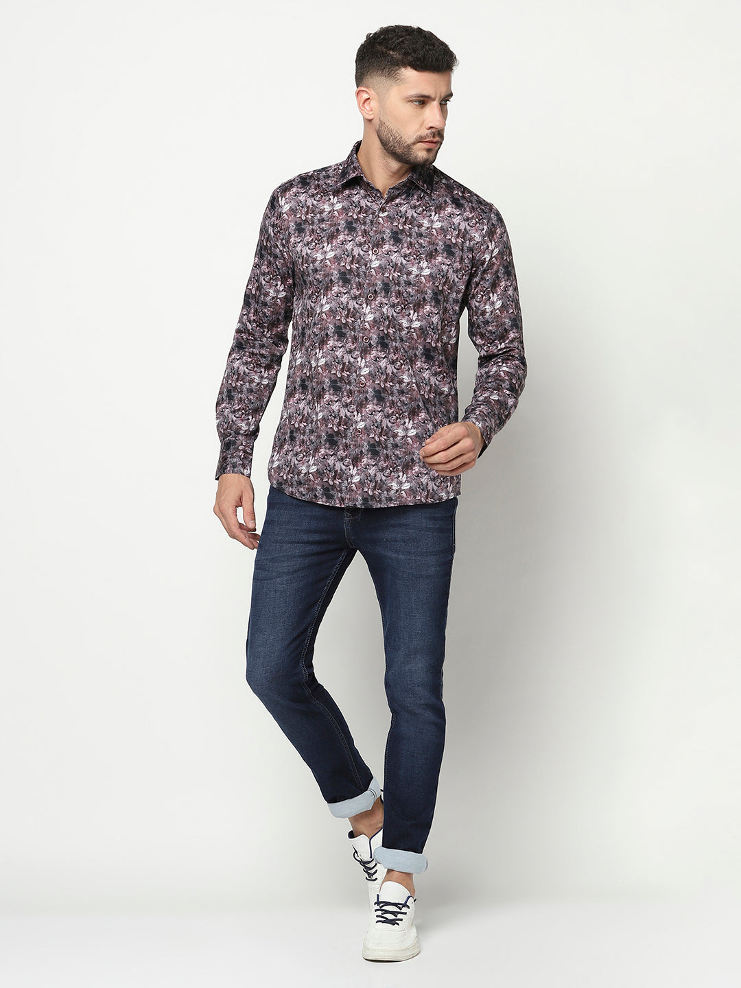 Multi-Colour Floral Shirt-Men Shirts-Crimsoune Club