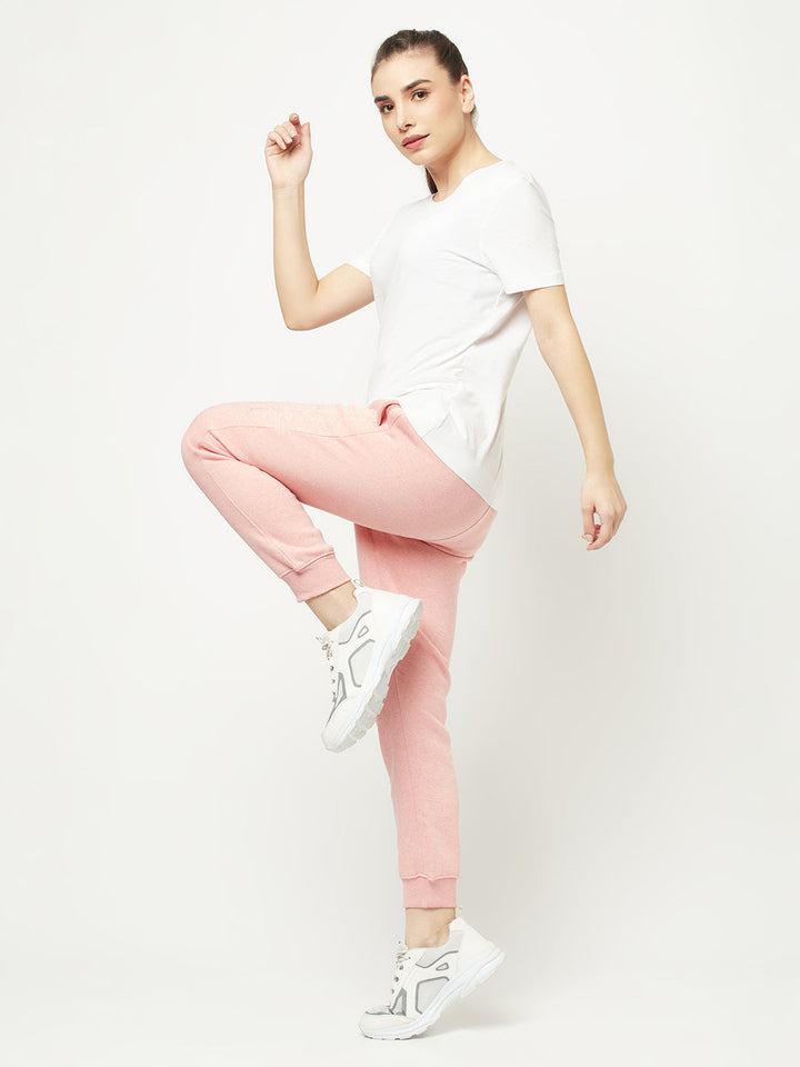 Pink Melange Joggers