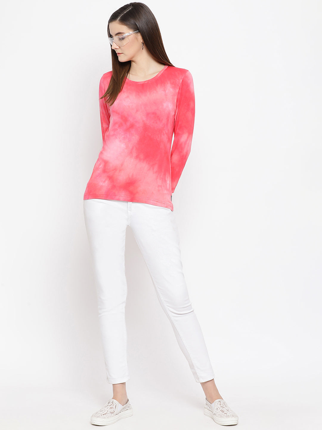 Pink Round Neck T-Shirt - Women T-Shirts