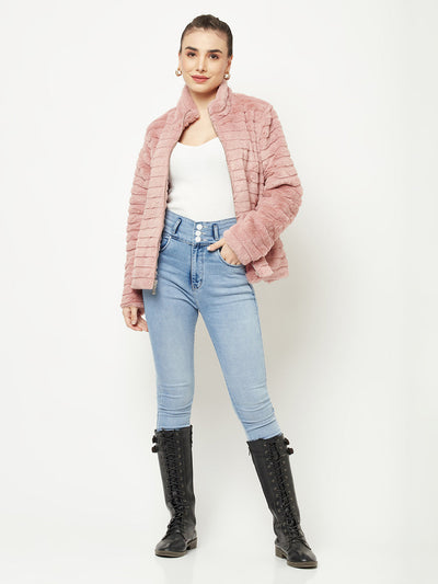   Pink Faux Fur Jacket