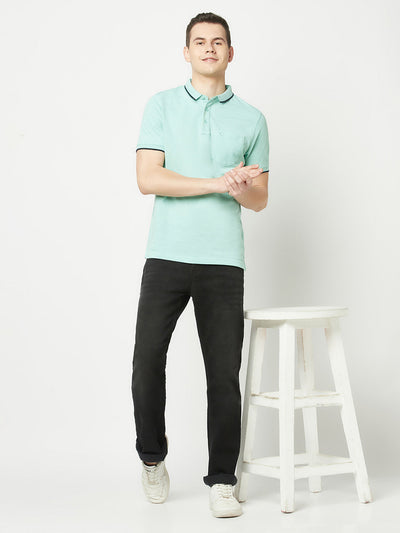  Mint Melange Polo T-Shirt