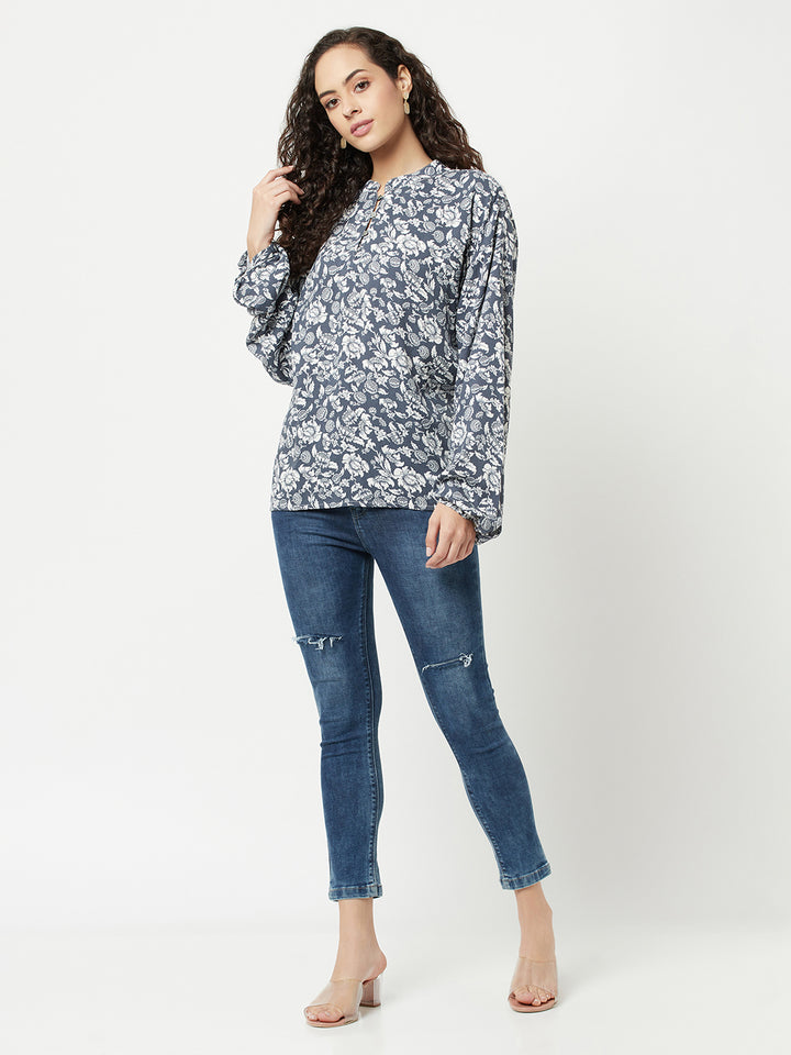 High Waisted Blue Jeans-Women Jeans-Crimsoune Club