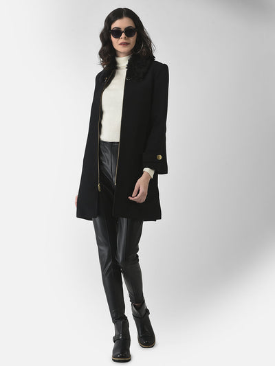  Black Zipped Coat