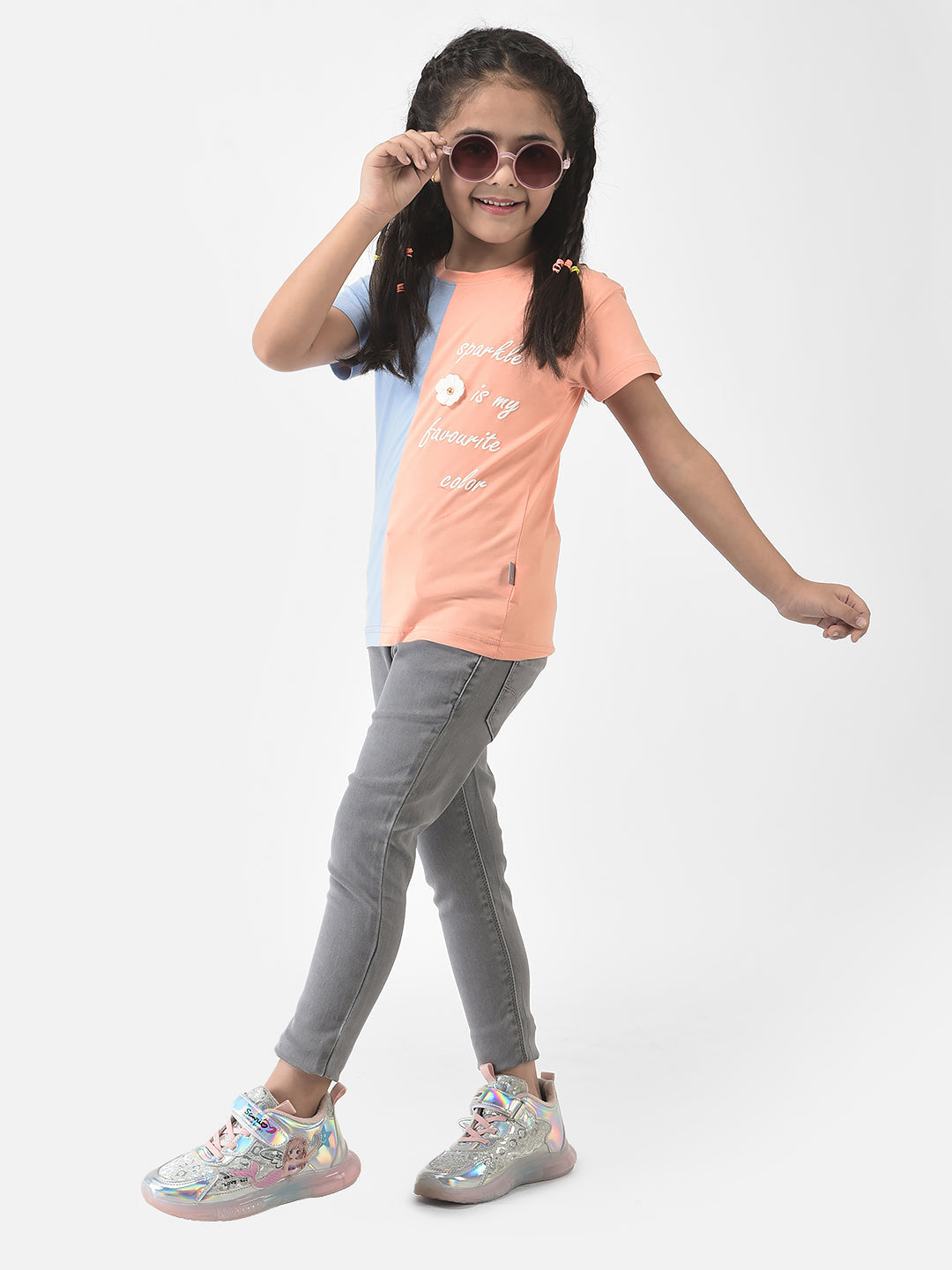  Grey Jeans with Logo Detailing 