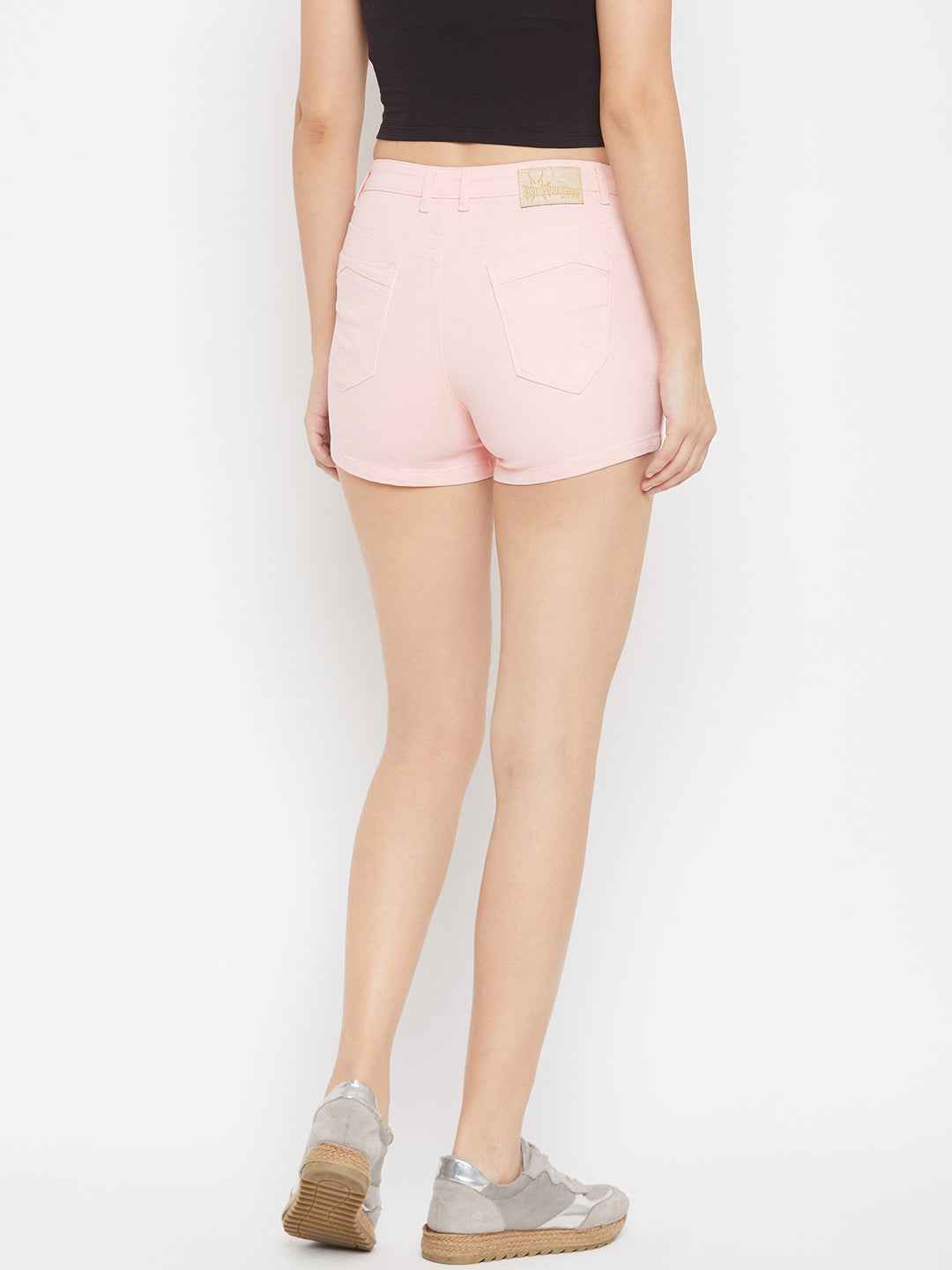 Pink Denim Shorts