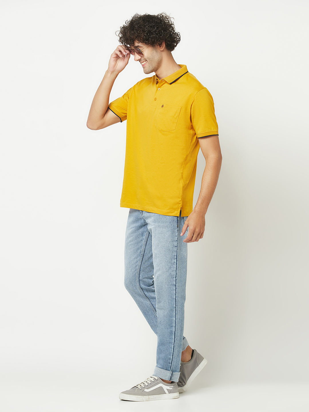  Plain Mustard Polo T-Shirt