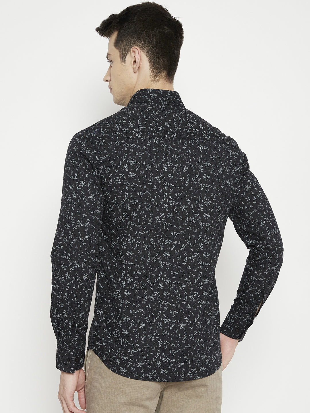 Black Printed Slim Fit shirt - Men Shirts