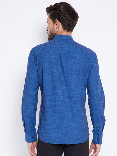 Blue Mandarin Kurta - Men Kurtas