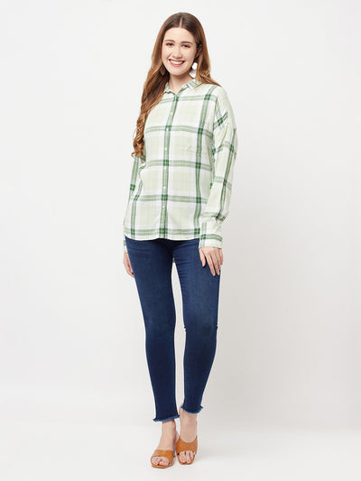 Green Checked Shirt - Women Shirts