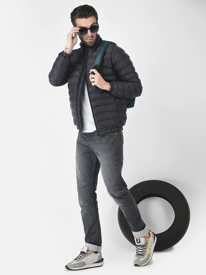  Navy Blue Light Quilted Jacket 