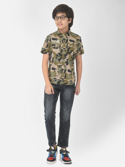 Olive Camouflage Shirt - Boys Shirts