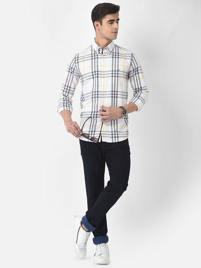  White Shirt in Checks
