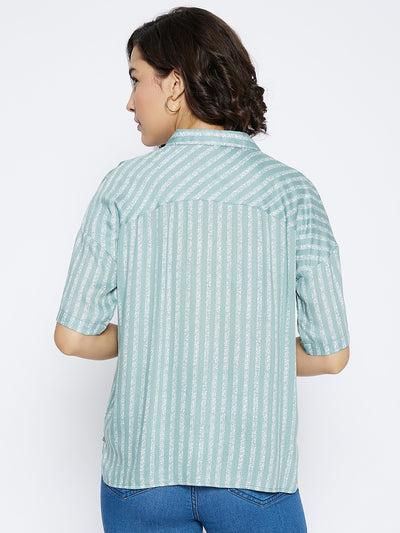 Green Striped Top - Women Tops