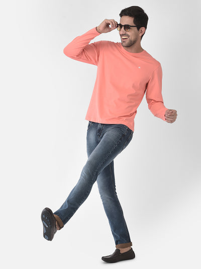 Pink Long-Sleeve T-Shirt - Men T-Shirts