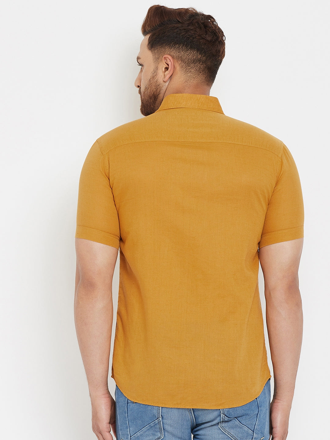 Mustard Slim Fit shirt - Men Shirts