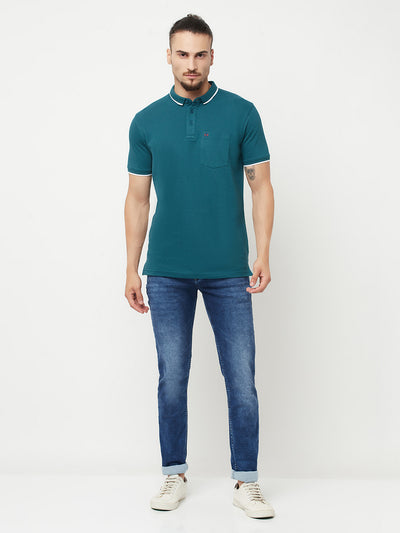 Green Polo T-Shirt - Men T-Shirts