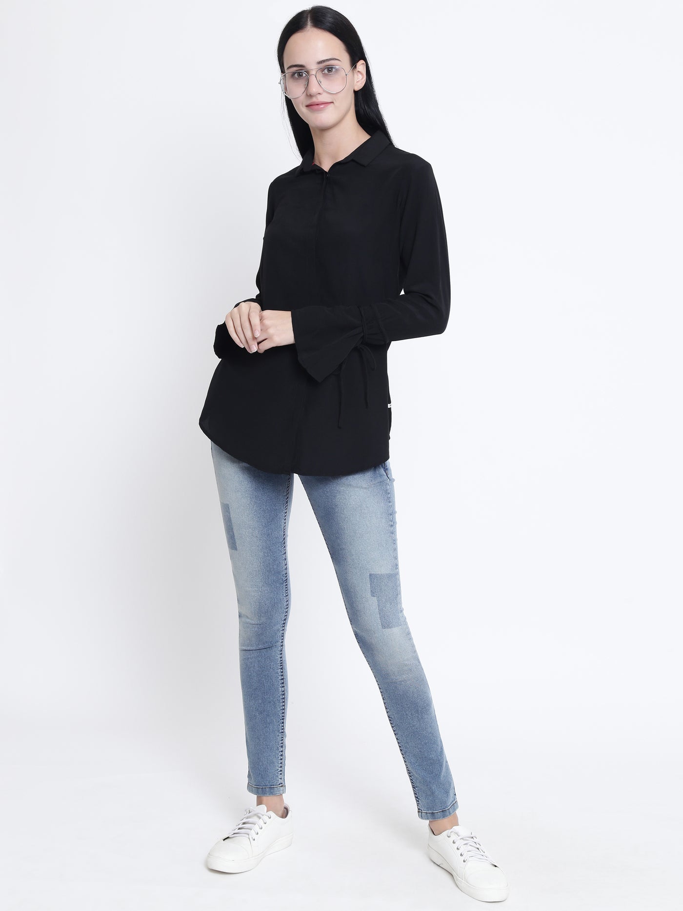 Black Full Sleeves Shirt - Women Shirts