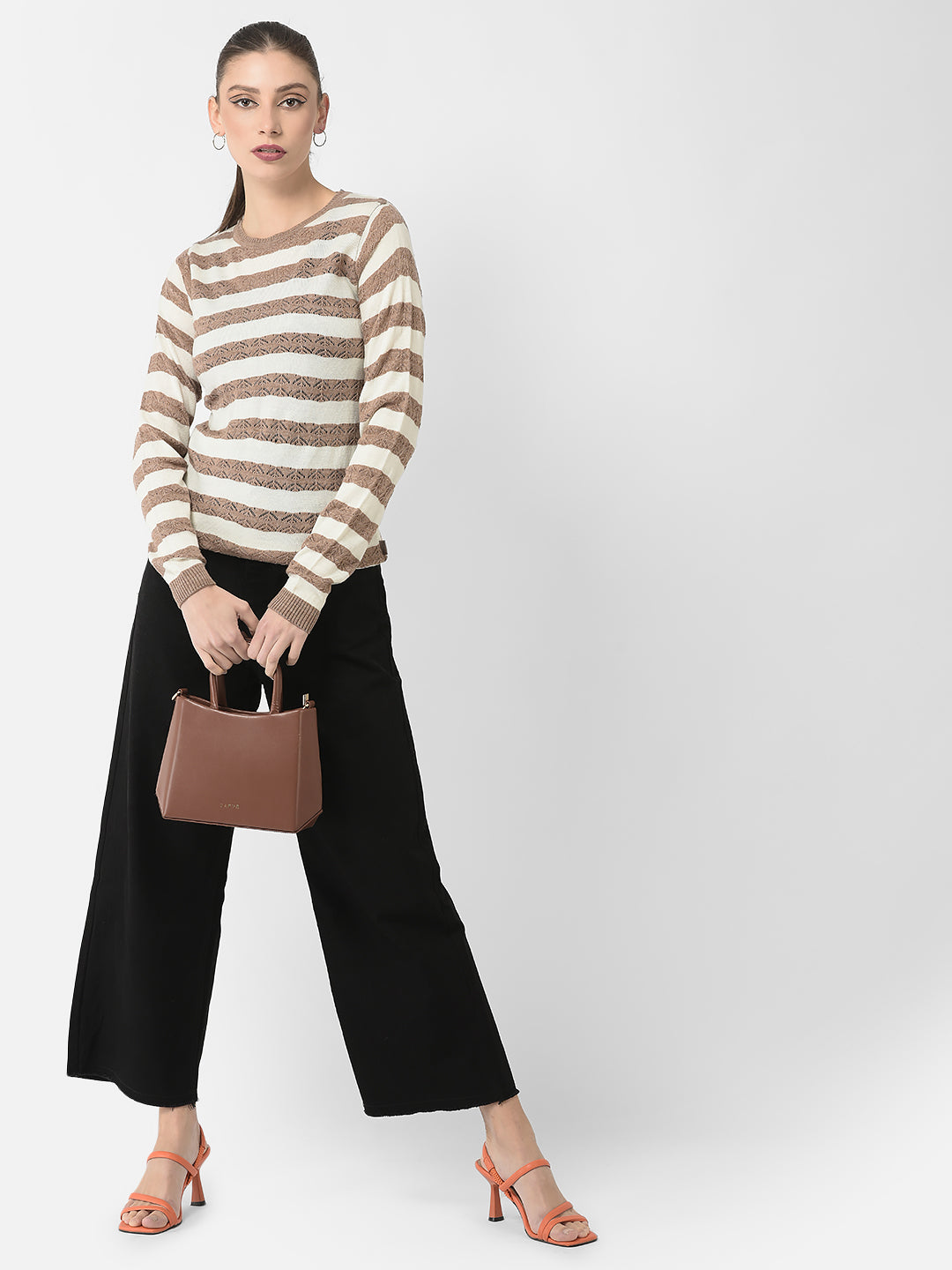  Brown Striped Sweater 