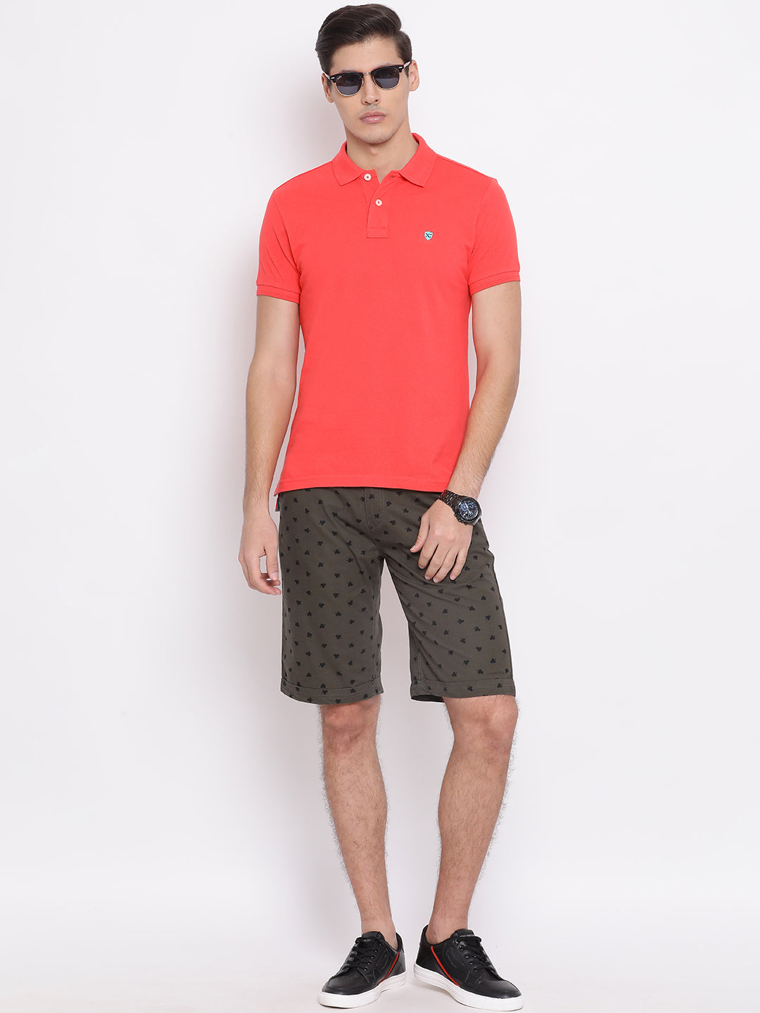 Grey Printed shorts - Men Shorts