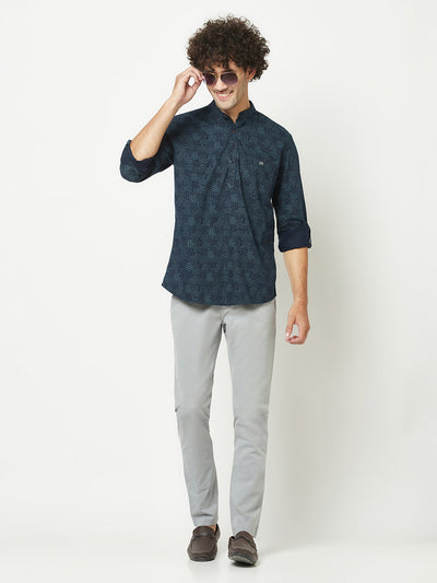  Navy Floral Kurta