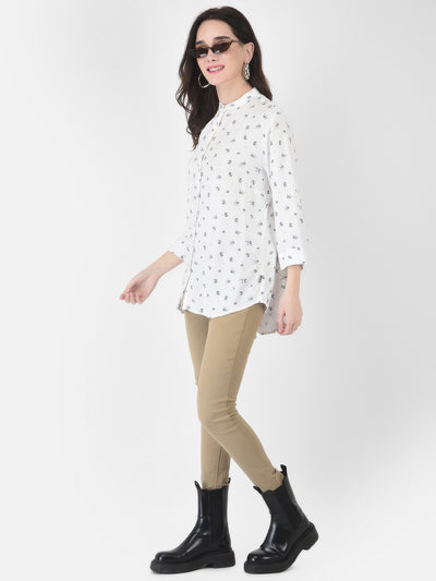 Longline Floral Shirt - Women Shirts