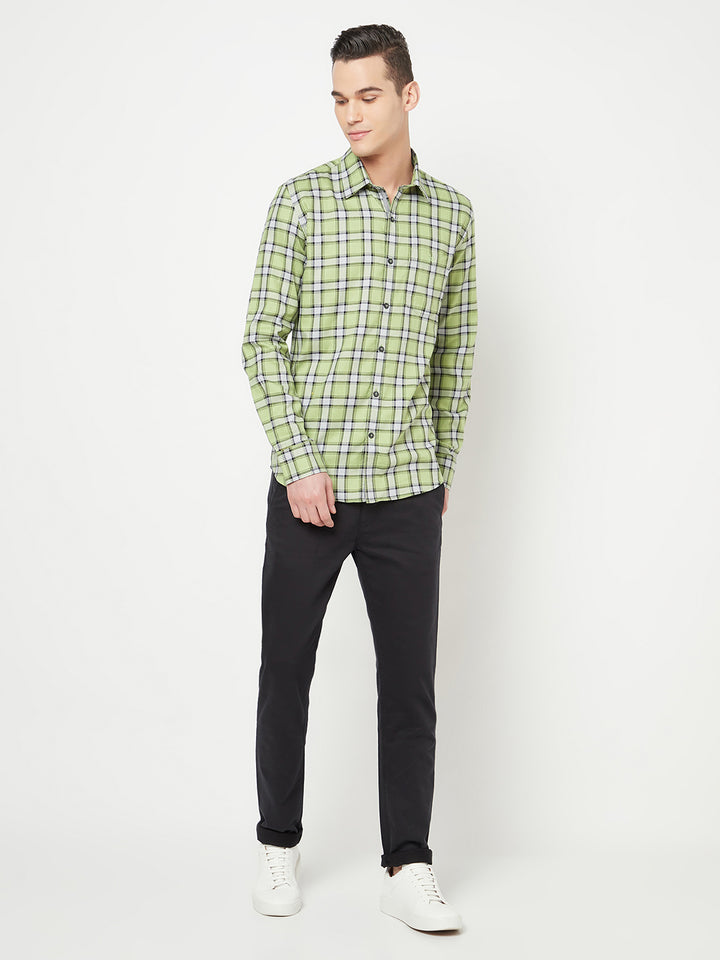 Green Checked Shirt - Men Shirts