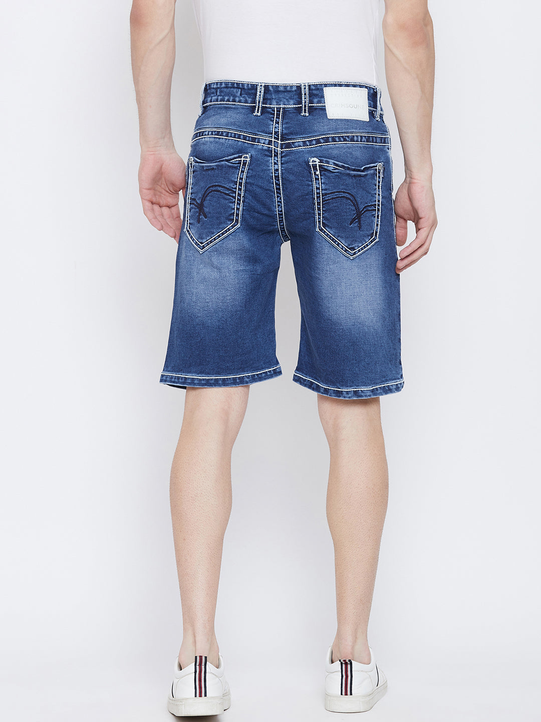 Blue Slim Fit Shorts - Men Shorts