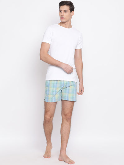 Blue Checked boxer - Men Boxers