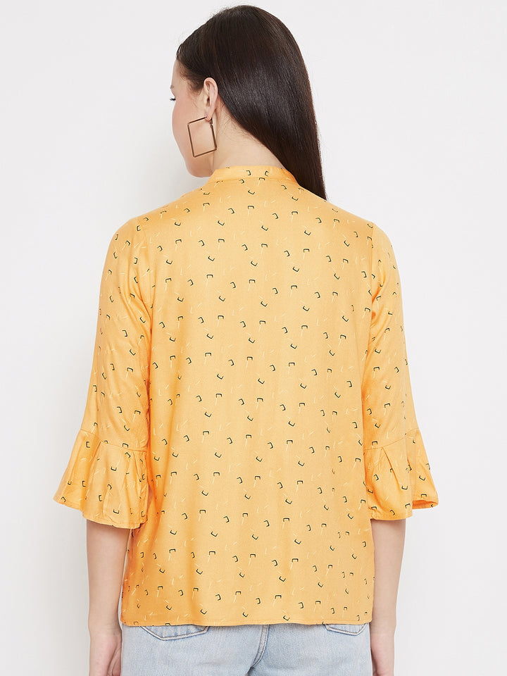 Bell Sleeves Printed Shirt - Women Shirts