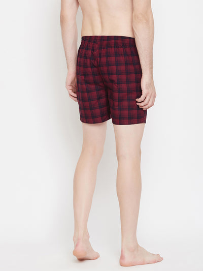 Red Checked boxers - Men Boxers