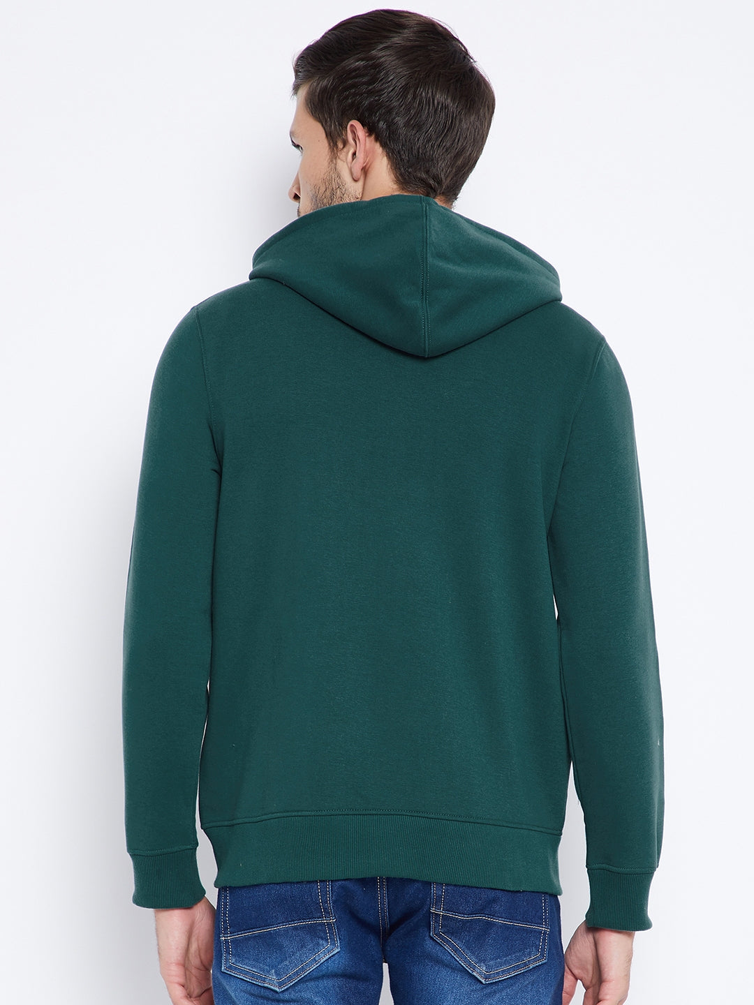 Green Hooded Sweatshirt - Men Sweatshirts