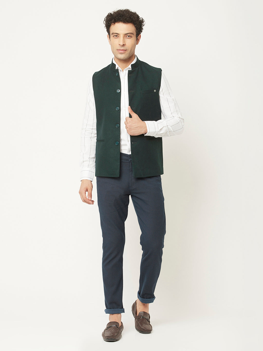  Waistcoat in Emerald Green Tone