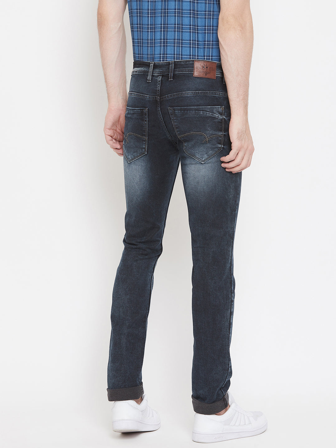 Grey Denim Stonewash Slim Fit Jeans - Men Jeans